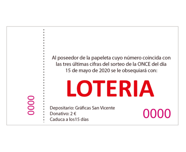 impresion loterias y rifas